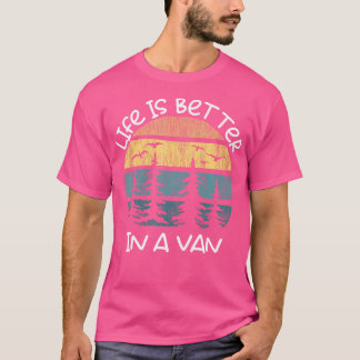 T-shirt La Vie De Voyage Est Meilleure Dans Un Camping Van