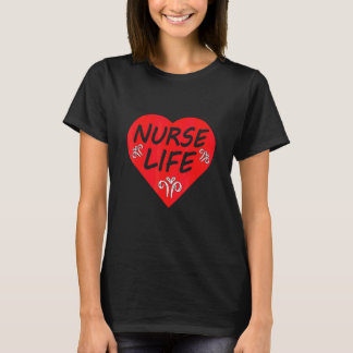 T-shirt La vie d'infirmière Fière de son titre Citation su