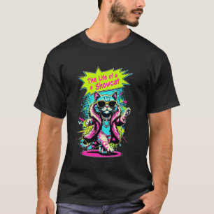 T-shirt La vie d'un Showcat Pop Art Drôles Amoureux des Ch