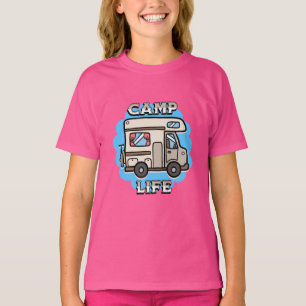 T-shirt La vie en camping-car Camper rétro