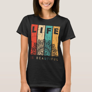 T-shirt La vie est belle Mandala Couleurs positives