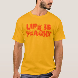 T-shirt La vie est chemise couleur pêche