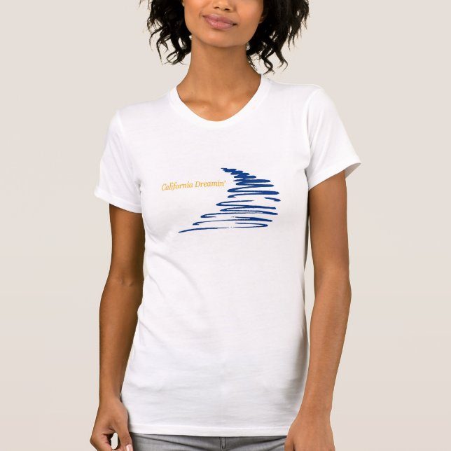 T-shirt La vie est des lignes la Californie Dreamin d'un (Devant)