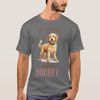 T-shirt La vie est dorée avec ma flaque drôle teinture dor