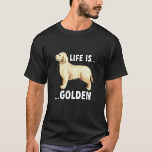 T-shirt La vie est dorée Mignons retrievers dorés