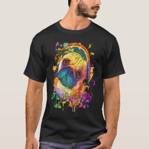 T-shirt La vie est dure, prenez un Pug Humour de bouledog