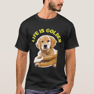 T-shirt La vie est Golden Retriever Chien chiot