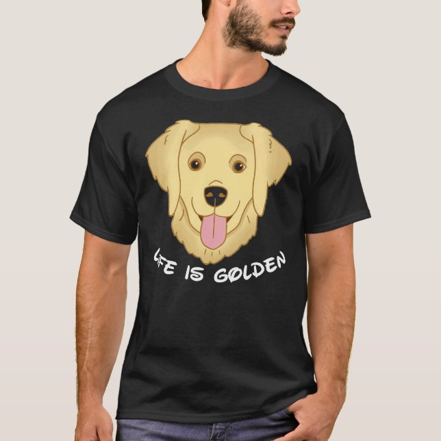 T-shirt La vie est Golden Retriever Dog 571 (Devant)