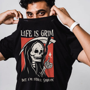 T-shirt La Vie Est Grave Drôle Grave Faucheuse Drôle Jeu S