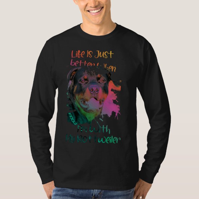 T-shirt La Vie Est Juste Meilleure Quand Je Suis Avec Mon  (Devant)