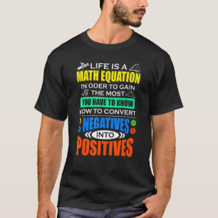 T-shirt La vie est l'équation mathématique mathématiques m