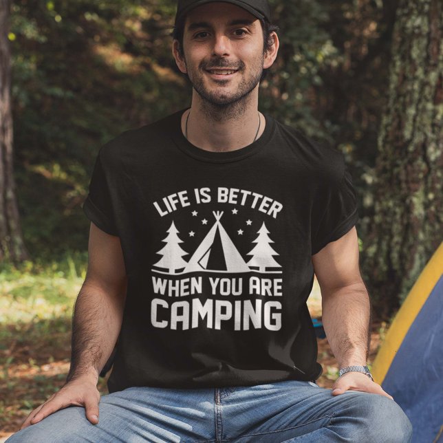 T-shirt La vie est meilleur Camping (Créateur téléchargé)