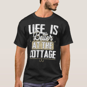 T-shirt La vie est meilleure à la maison de campagne Rétro