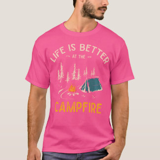 T-shirt La Vie Est Meilleure Au Camper Camper C Funny Camp