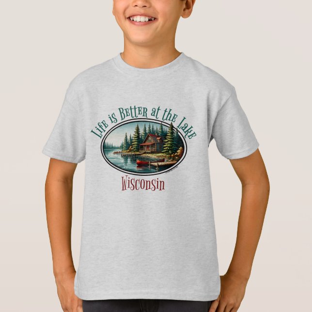 T-shirt La vie est meilleure au lac (Devant)