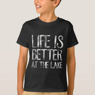T-shirt La vie est meilleure au lac drôle de camping pêche