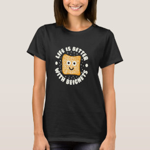 T-shirt La vie est meilleure avec des beignets - Amoureux