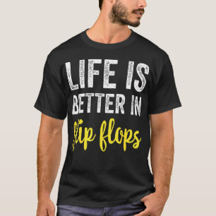 T-shirt La vie est meilleure avec des tongs Muscle Tank Fi