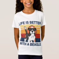 La vie est meilleure avec le Beagle Vintage Dog De