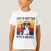 La vie est meilleure avec le Beagle Vintage Dog De