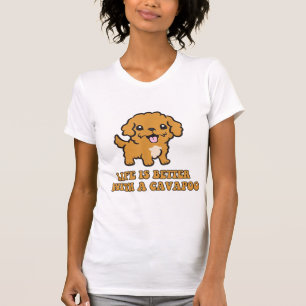 T-shirt La Vie Est Meilleure Avec Le Cavapou - Amoureux Du