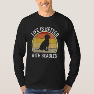 T-shirt La Vie Est Meilleure Avec Les Beagles Pour Les Hom