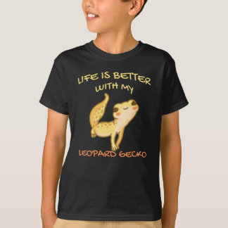 T-shirt La Vie Est Meilleure Avec Mon Leopard Gecko Gekko