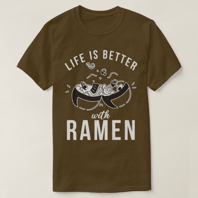 T-shirt La Vie Est Meilleure Avec Ramen Lover 802 (Design devant)