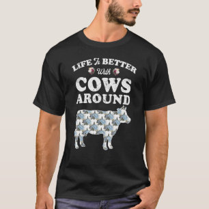 T-shirt La vie est meilleure avec tracteur d'élevage de va
