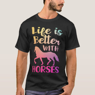 T-shirt La vie est meilleure avec un ami du cheval