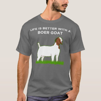 T-shirt La vie est meilleure Boat Goat Lover