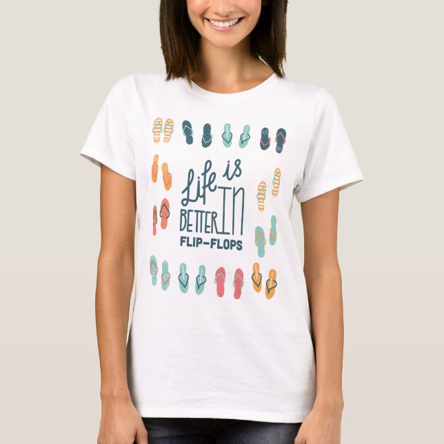 T-shirt La vie est meilleure dans la chemise d'amusement (Devant)