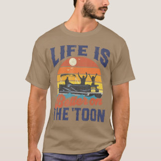 T-shirt La vie est meilleure sur le bateau ponton Onheoon 