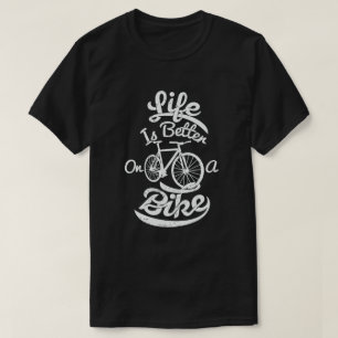 T-shirt La vie est meilleure sur un vélo Funny Cycling et 