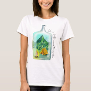 T-shirt La Vie Est Mieux Autour Du Feu De Campagne