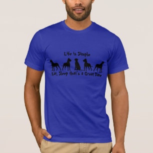 T-shirt La vie est simple, manger, dormir grand Danse, ani