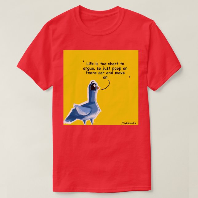 T-shirt La vie est trop courte pour argumenter Piko le pig (Design devant)