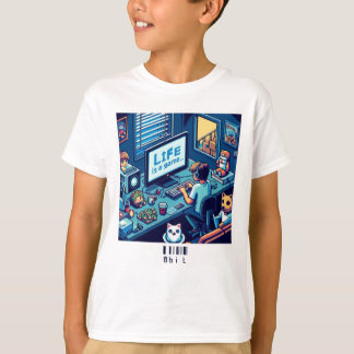 T-shirt La Vie Est Un Jeu. #Part2 (8bit) (maillot de joueu