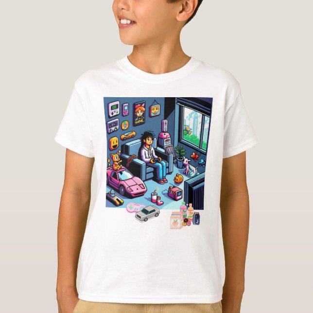T-shirt La Vie Est Un Jeu. #Part2 (8bit) (maillot de joueu (Devant)