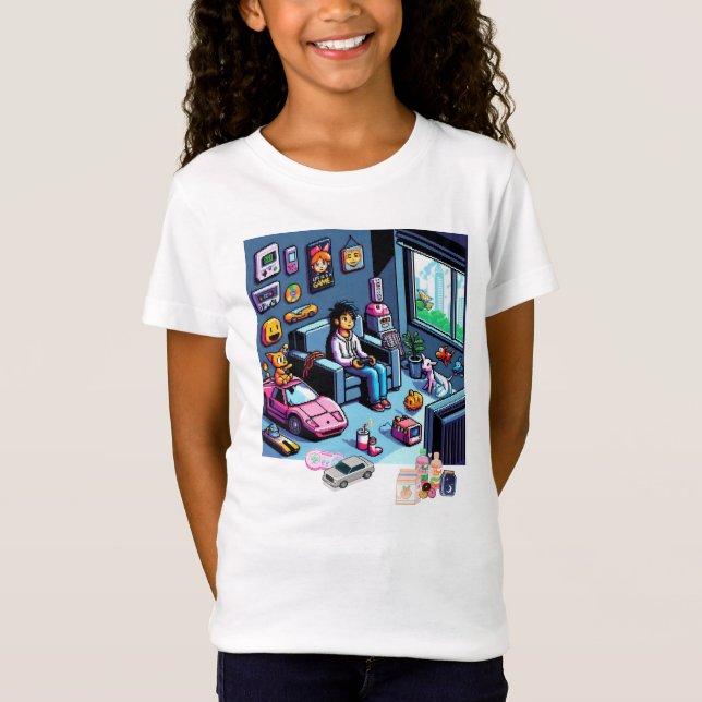 T-Shirt La Vie Est Un Jeu. #Part2 (8bit) (maillot de joueu (Devant)