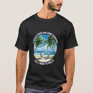T-shirt La vie est vraiment bonne Palmiers à noix de coco 