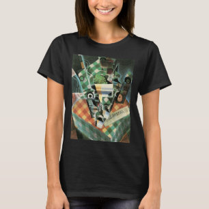 T-shirt La Vie morte avec nappes à carreaux par Juan Gris