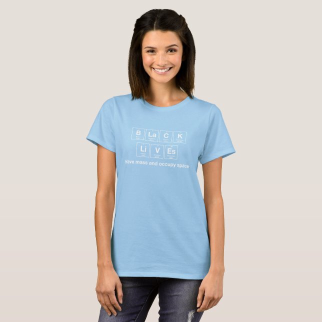T-shirt La vie noire des femmes - éléments chimiques (Devant entier)