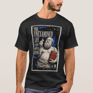 T-shirt La Vie Non Examinée de Socrate Drôle Philosophie S