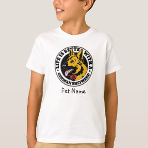 T-shirt La vie personnalisée du berger allemand est meill
