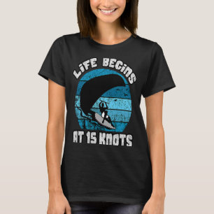 T-shirt La Vie Rétro Commence À 15 noeuds Kiteboarding Kit