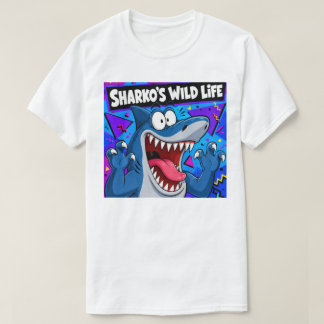 T-shirt LA VIE SAUVAGE DE SHARKO | Dessin animé rétro des
