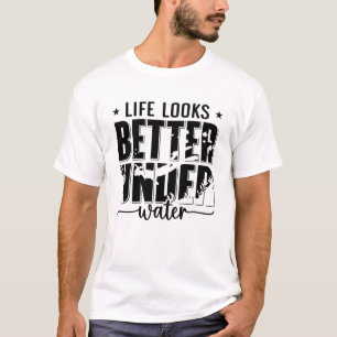 T-shirt La Vie Semble Mieux Sous L'Eau De Freediver