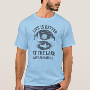 T-shirt La vie sur mesure est meilleure au canot Silhouett