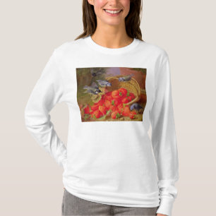 T-shirt La vie toujours avec des fraises et des mésanges